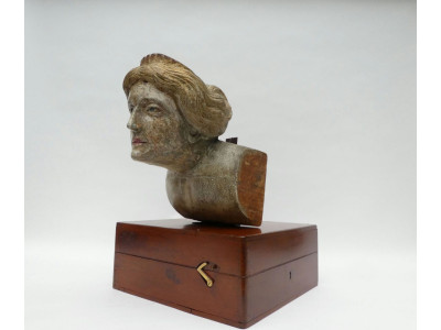 FIGUREHEAD OF A LADY MID 19th CENTURY