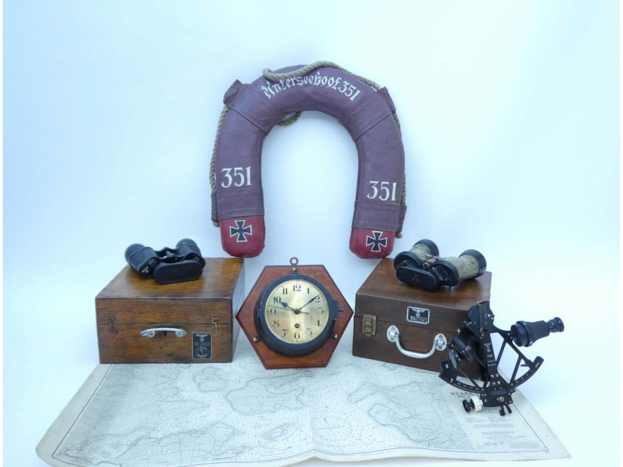 WWII  LIFEBUOY RELIC FROM U-BOAT 351 