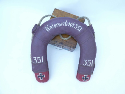 WWII  LIFEBUOY RELIC FROM U-BOAT 351 