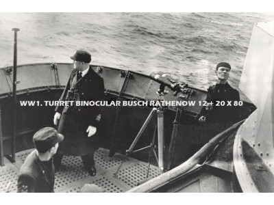 DECK MOUNTED TURRET BINOCULAR BUSCH RATHENOW 12 + 20 X 80